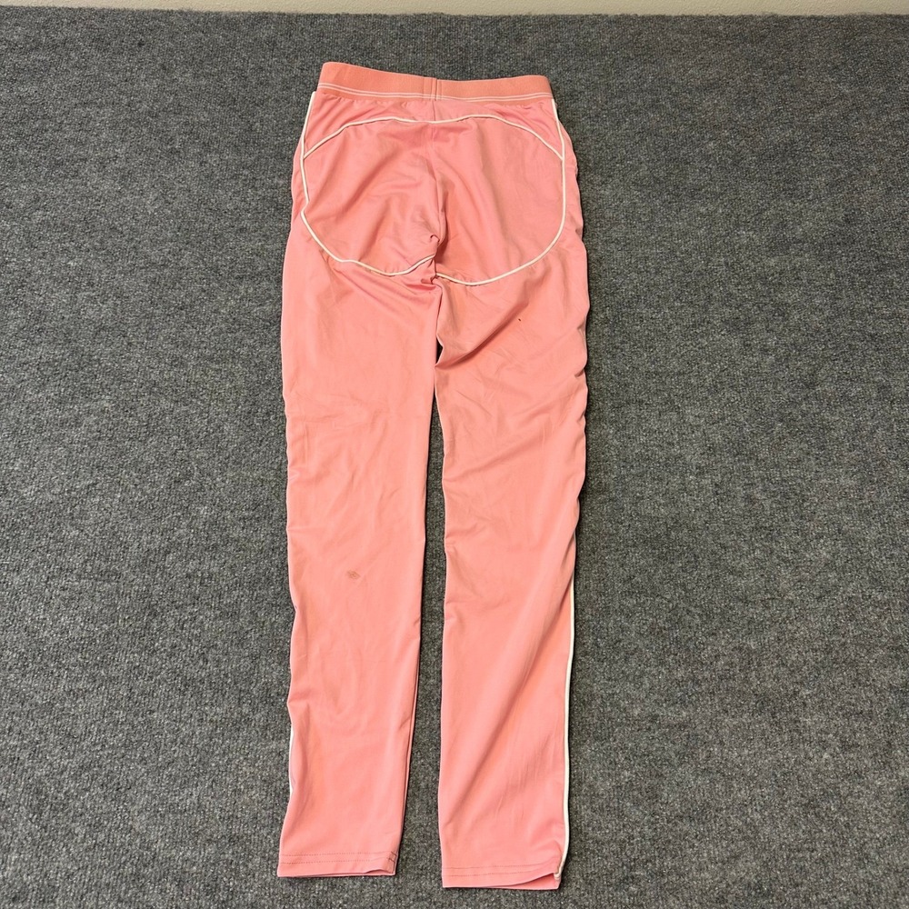 Alo Yoga Leggings Womens Size XS Pink Contrast Piping Athletic Slim Fit Stain